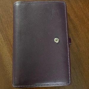 Coach brown leather address book